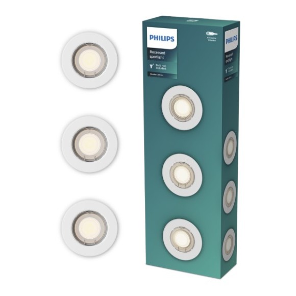 Philips 8721103037077 süllyeszthető lámpakészlet Peridot GU10 | fehér
