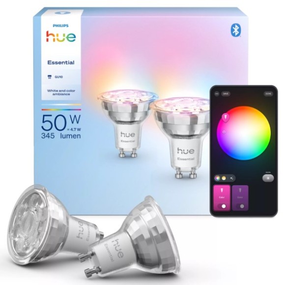 Philips Hue  8720169392489 LED | 5W GU10 | 345lm | 2200-6500K | fényerőszabályzó | fehér