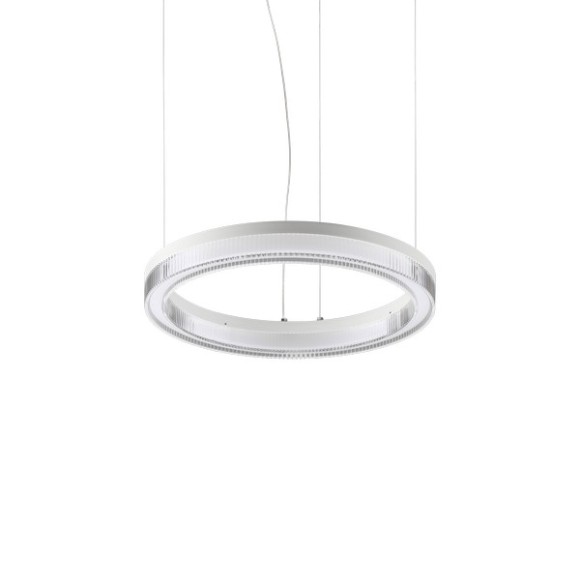 Ideal lux 343402 LED mennyezeti függőlámpa CROWN  | 21W integrált LED forrás | 1620lm | 3000K | a kábelen | fehér
