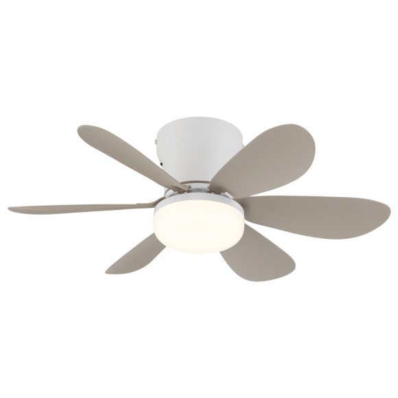 Globo 03625SA LED ventilátor világítással DELORES | 5W integrált LED forrás | 350lm | 2700-6500K | ventilátor | fehér | matt