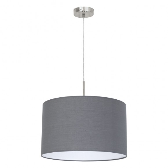 Eglo 31573 Paster textil függőlámpa 1X60W szürke