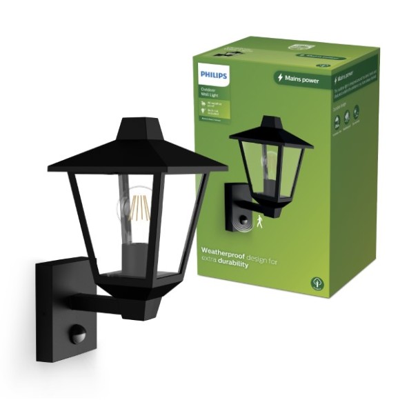 Philips 8720169351417 kültéri fali lámpa Kinno  IP20 | fekete