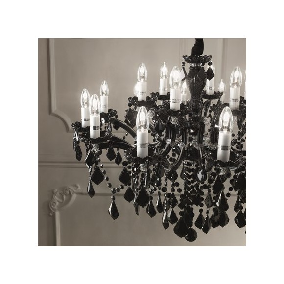 Ideal Lux 139364 mennyezeti függőlámpa Florian 6x40W|E14 - fekete