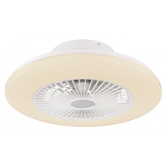 Globo 03628 LED mennyezeti lámpa ventilátorral Travo 1x30W | 1700lm | 3000-6500K - szabályozható, távirányítós, éjszakai üzemmód, fehér