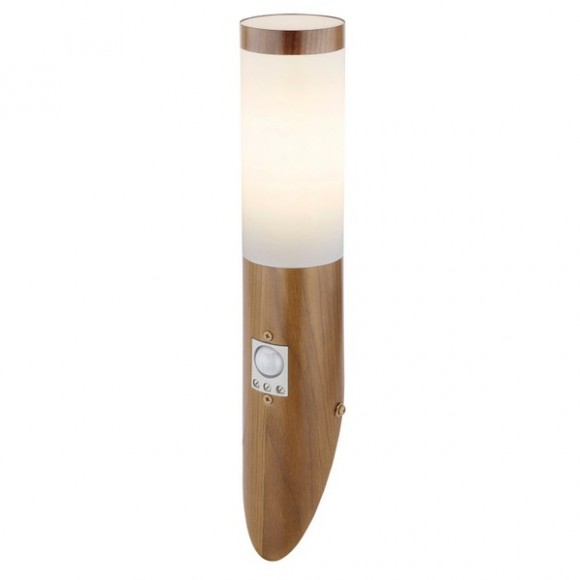 Globo 3158SW kültéri fali lámpa mozgásérzékelővel Jaicy 1x15W | E27 | IP44 - fa, opál