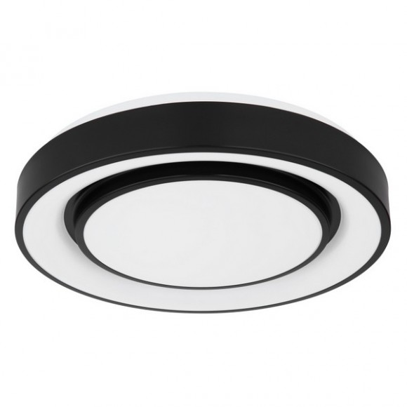 Globo 41368-24 Sully LED mennyezeti lámpa 1x24W | 800lm | 3000-6500K | RGB - szabályozható, távirányítás, szivárvány effektus, éjszakai üzemmód, memória funkció, fekete, opál