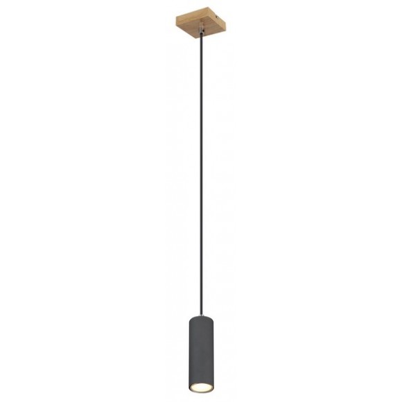 Globo 57911HG függőlámpa Robby 1x35W | GU10 - fekete, fa