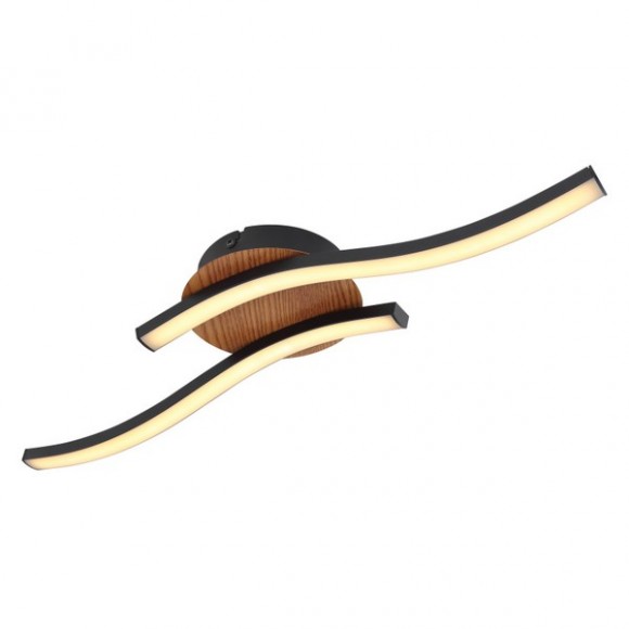 Globo 67171-12 LED mennyezetre szerelhető lámpa Evita 1x12W | 800lm | 3000K - fekete, fautánzat