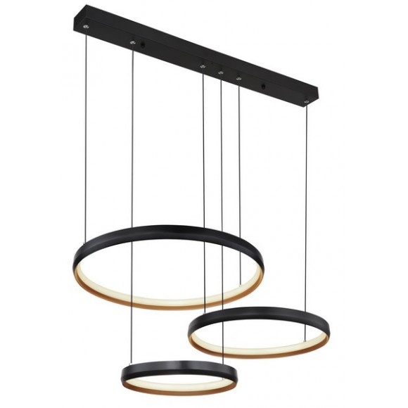 Globo 67193-55H LED mennyezeti függőlámpa Halli 1x55W | 1800lm | 2700-6000K- távirányítás, szabályozható, éjszakai üzemmód, memória funkció, opál, fekete