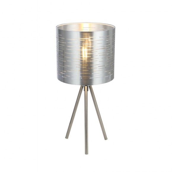 Globo 15343T asztali lámpa Murcia 1x25W | E14 - matt nikkel, ezüst
