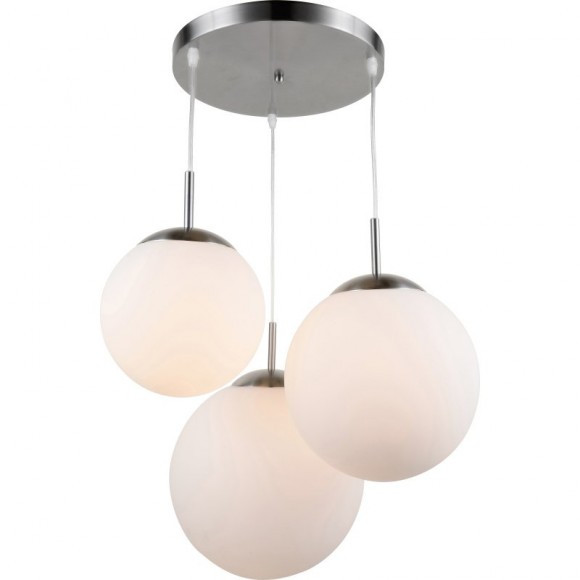 Globo 1581-3 mennyezetre szerelhető lámpa Joel 3x60W | E27 - fehér, opál, matt nikkel