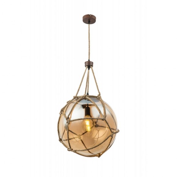 Globo 15859H2 mennyezeti függőlámpa Tiko 1x60W | E27 - rozsda, barna