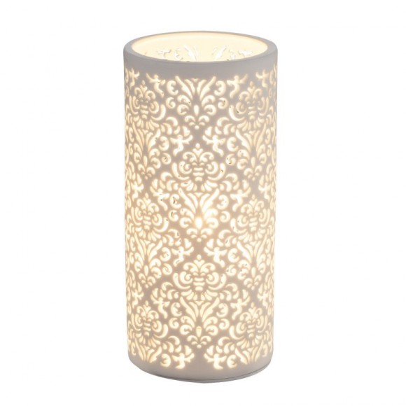 Globo 15918T asztali lámpa Cendres 1x25W | E14 - kábelkapcsoló, fehér