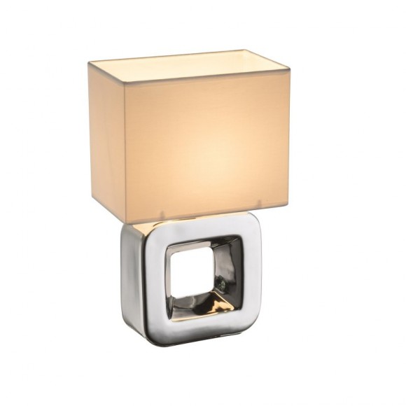 Globo 21602 asztali lámpa Kilauea 1x40W | E14 - króm, fehér
