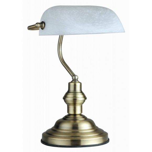 Globo 2492 asztali lámpa Antik 1x60W | E27 - alabástrom, fehér