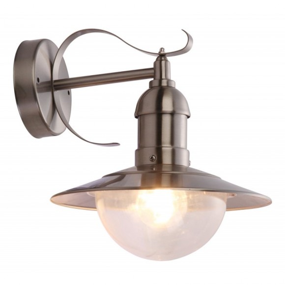 Globo 3270 kültéri fali lámpa Mixed 1x60W | E27 | IP44 - rozsdamentes acél, üveg