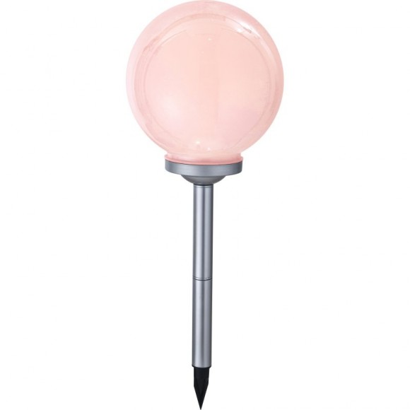 Globo 33793 LED napelemes kerti oszloplámpa Solarn 4x0,06W | IP44 | RGB - behelyezéshez, színváltó, fehér és ezüst