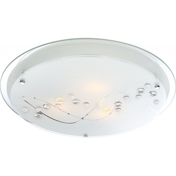 Globo 48090-3 mennyezeti lámpa Ballerina I 2x60W | E27 - króm, szatén üveg