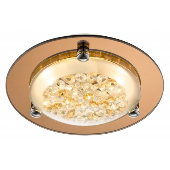 Globo 48247 LED mennyezeti lámpa Froo 1x12W | 1040lm | 3100K - króm, szatén üveg, átlátszó kristály