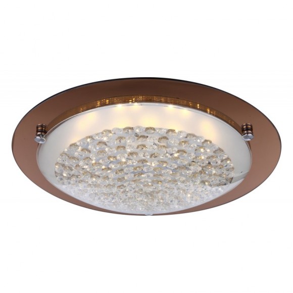 Globo 48264 LED mennyezeti lámpa Tabasco 1x18W | 1250lm | 3100K - opál, borostyánsárga, átlátszó kristály