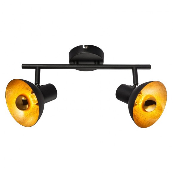 Globo 54001-2 LED mennyezeti vagy fali lámpa Lotte 2x4W | E14 LED | 272lm | 2700K - fekete, arany