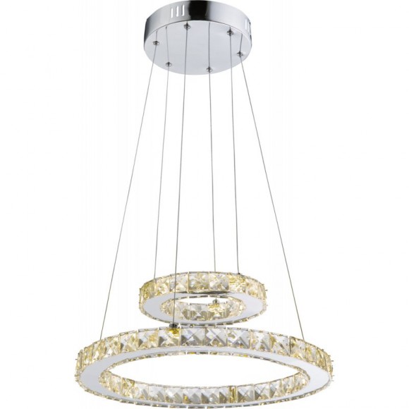 Globo 67037-24A LED mennyezeti függőlámpa Marilyn I 1x24W | 1570lm | 4000K - króm, átlátszó kristály