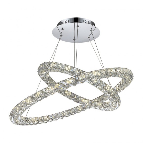 Globo 67038-64 LED függőlámpa Marilyn I 1x64W | 3632lm | 4000K - króm, átlátszó kristály