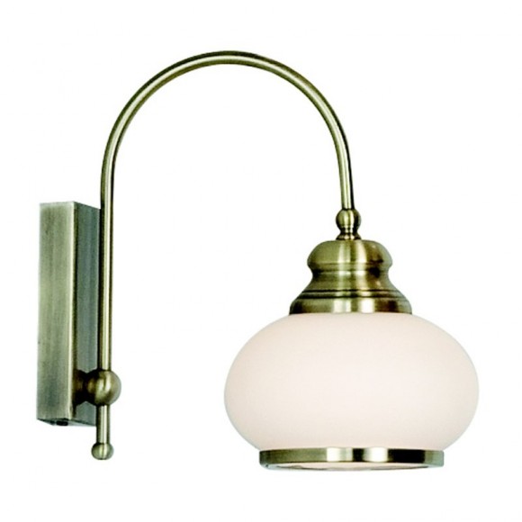 Globo 6900-1W fali lámpa Nostalgika 1x40W | E14 - sárgaréz és opál