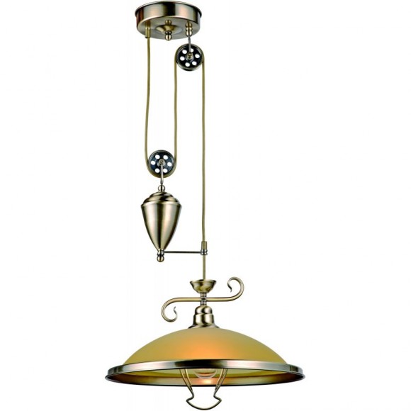 Globo 6905Z mennyezeti függőlámpa Sassari 1x60W | E27 - sárgaréz, borostyán