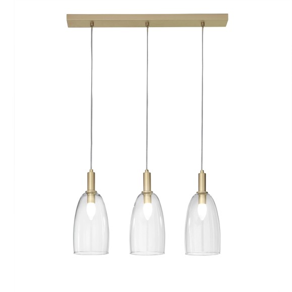 Luce Ambiente Design I-BRANDY-S3 mennyezeti függőlámpa BRANDY | 3×60W E14 | aranyszínű