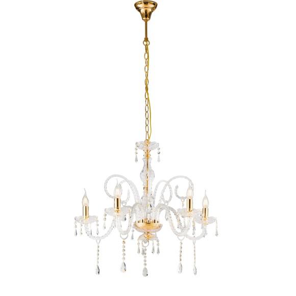 Luce Ambiente Design I-MONALISA/5 mennyezeti függőlámpa MONALISA | 5×60W E14 | aranyszínű