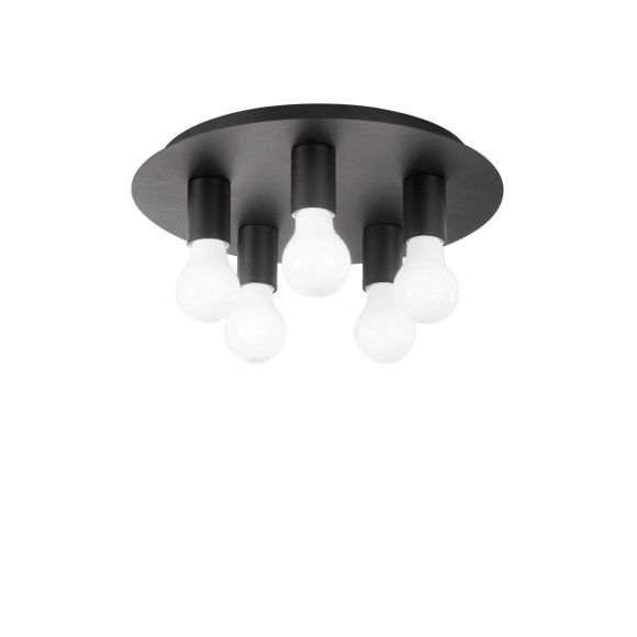 Luce Ambiente Design I-STRIKE-PL5-NER mennyezetre szerelhető lámpa STRIKE | 5×60W E27 | fekete
