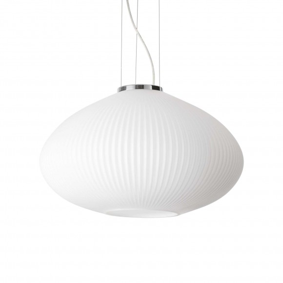 Ideal Lux 264523 mennyezeti függőlámpa Plisse Sp1 1x60W | E27 - króm, fehér