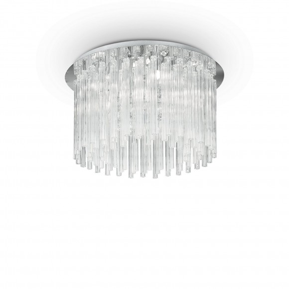 Ideal Lux 019451 mennyezetre szerelhető lámpa Elegant 8x40W|G9 - kristály