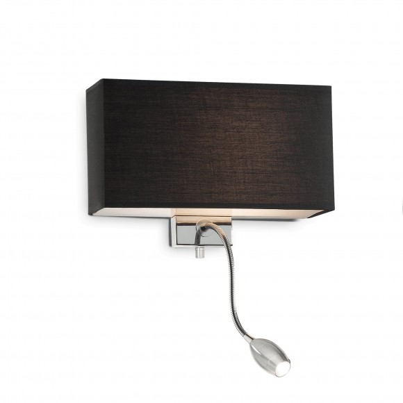 Ideal Lux 035956 LED fali lámpa irányított lámpával Hotel Nero 1x60W|E27 - fekete