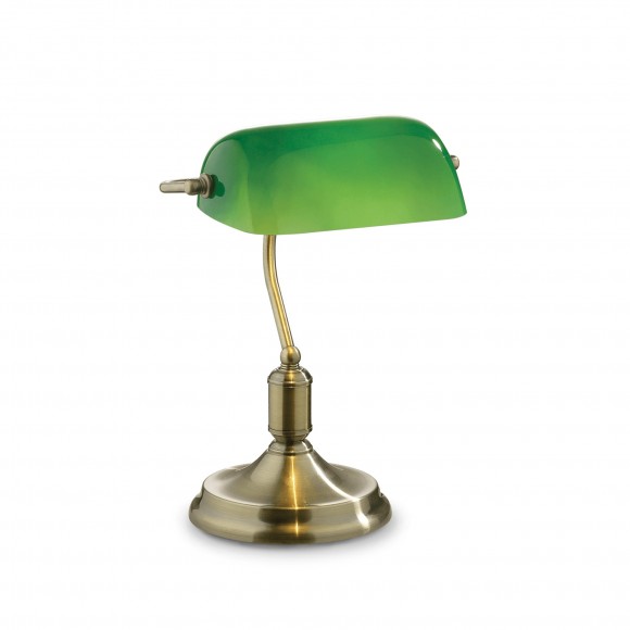 Ideal Lux 045030 asztali lámpa Lawyer 1x60W|E27 - sárgaréz, zöld