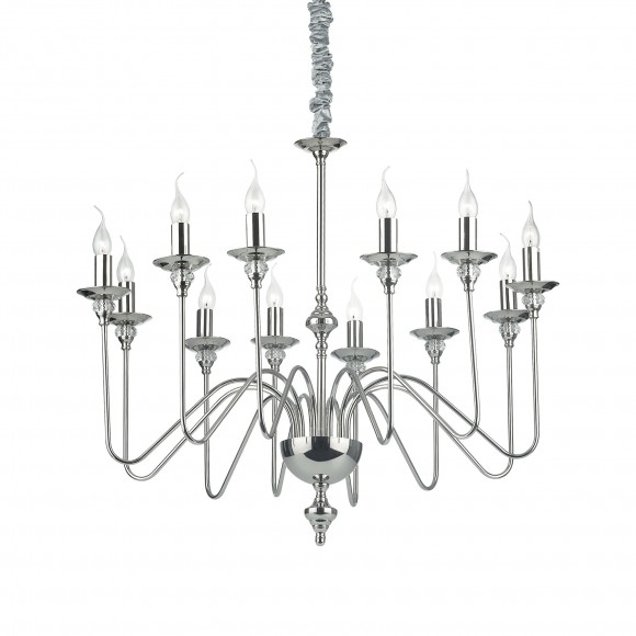 Ideal Lux 073132 mennyezeti függőlámpa Artu 12x40W | E14 - nikkel