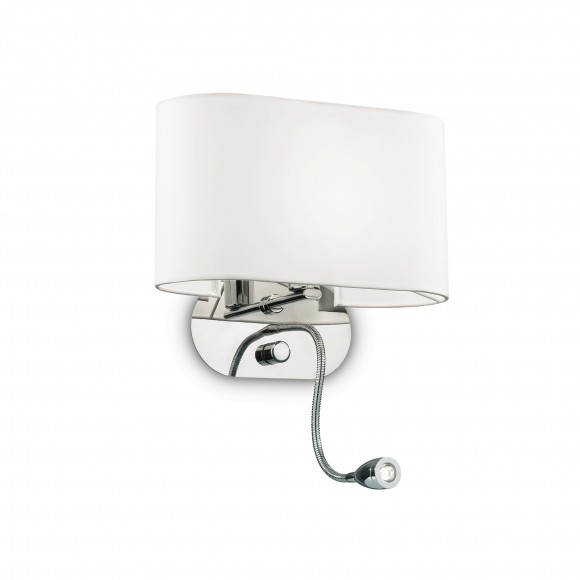 Ideal Lux 074900 fali lámpa irányított lámpával Sheraton Bianco 1x40W|E14 - fehér
