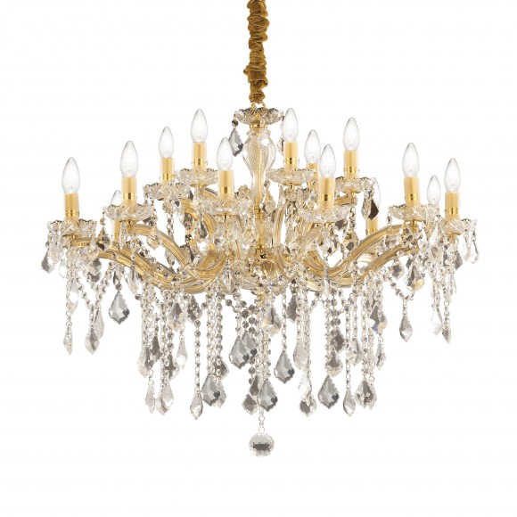 Ideal Lux 075181 mennyezeti függőlámpa Florian Oro 18x40W|E14 - aranyszínű