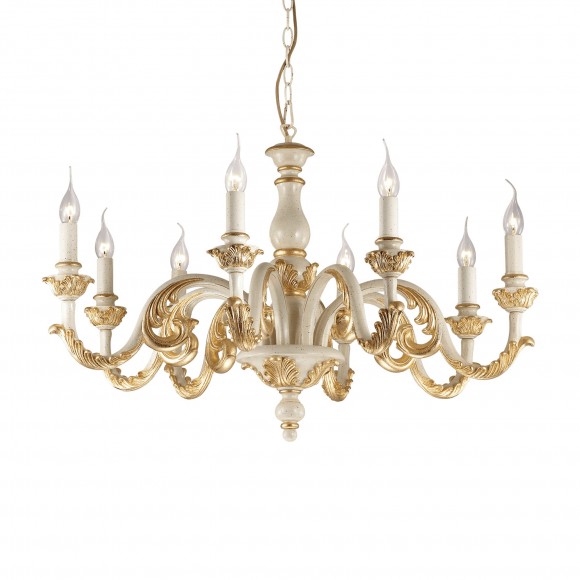 Ideal Lux 075341 mennyezeti függőlámpa Giglio Oro 8x40W | E14 - aranyszínű