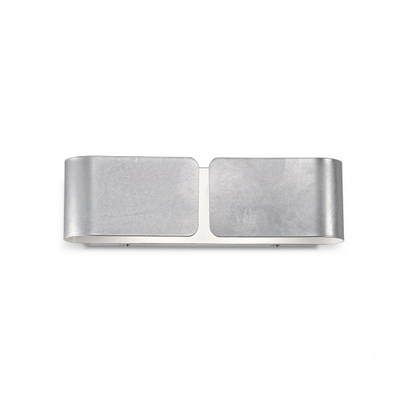 Ideal Lux 088273 fali lámpa Clip Small Argento 2x60W|E27 - ezüst, téglalap alakú