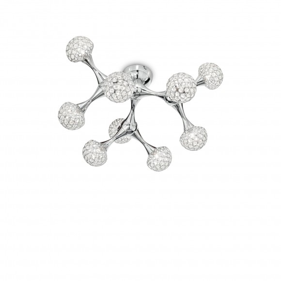 Ideal Lux 093505 mennyezetre szerelhető és fali lámpa Nodi Crystal 9x40W | G9 - króm