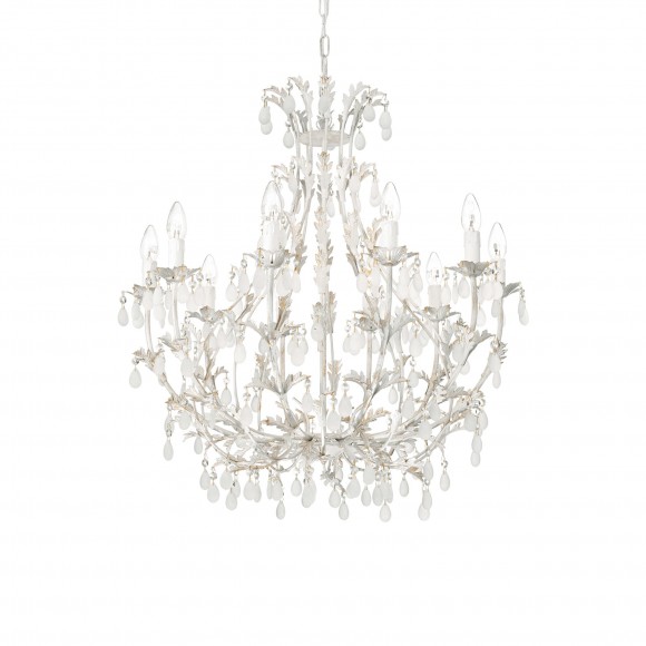 Ideal Lux 100302 mennyezeti függőlámpa Cascina 10x40W | E14 - fehér