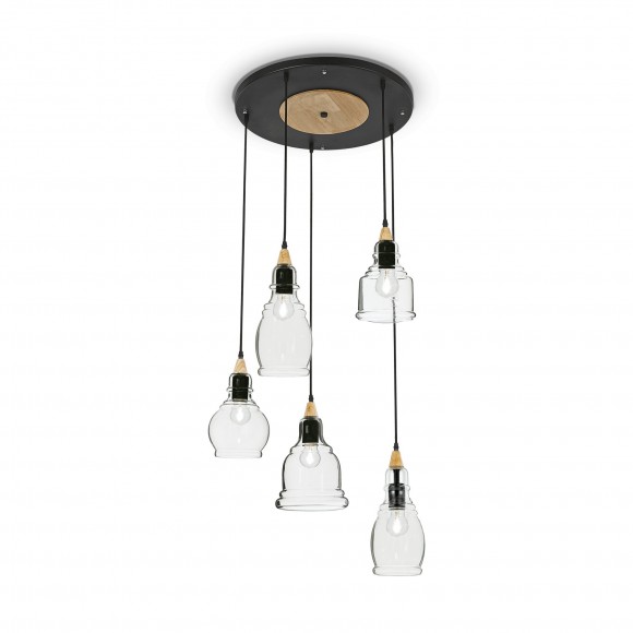 Ideal Lux 103174 mennyezeti függőlámpa Gretel 5x60W|E27