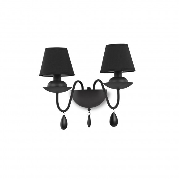 Ideal Lux 111889 fali lámpa Blanche 2x40W|E14 - fekete