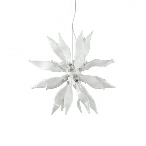 Ideal Lux 111957 mennyezeti függőlámpa Leaves Bianco 8x40W|G9 - fehér