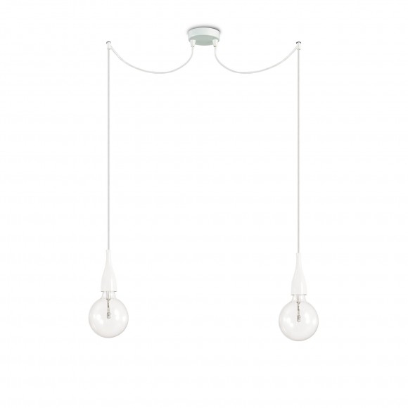 Ideal Lux 112718 zsinóros lámpa Minimal Bianco Opaco 2x70W|E27 - fehér