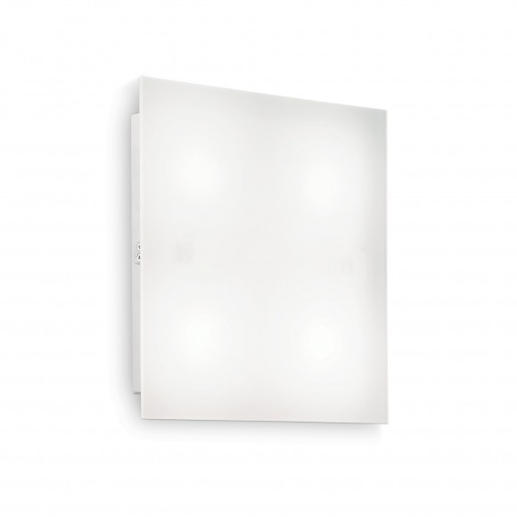 Ideal Lux 134901 fali és mennyezeti lámpa Flat 4x15W|GX53 - fehér, négyzet alakú