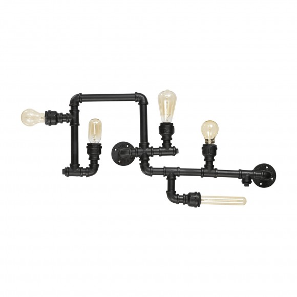 Ideal Lux 136707 fali lámpa Plumber 5x40Wx124E14 - fekete