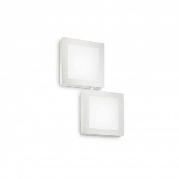 Ideal Lux 142197 fali lámpa Union Square 2x15W|GX53 - fehér, négyzet alakú
